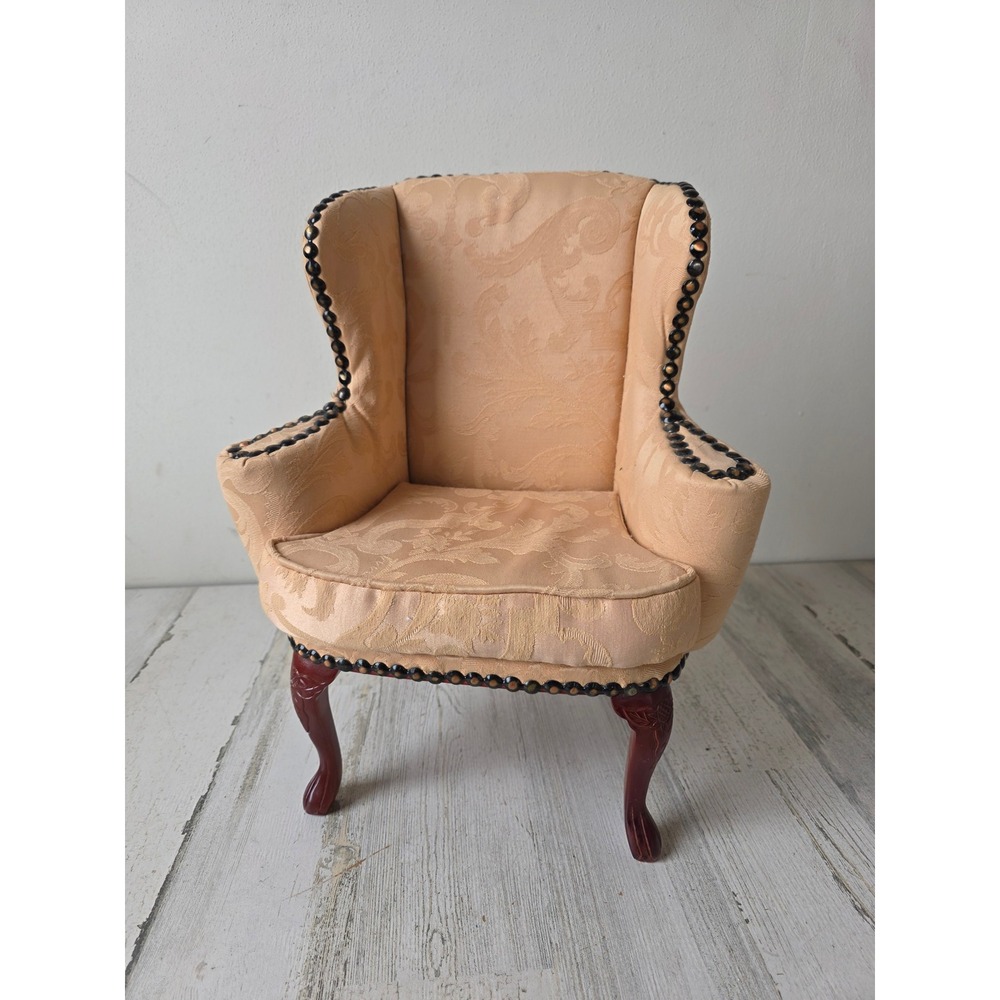 Mark Roberts padded chair wooden doll figurine Victorian